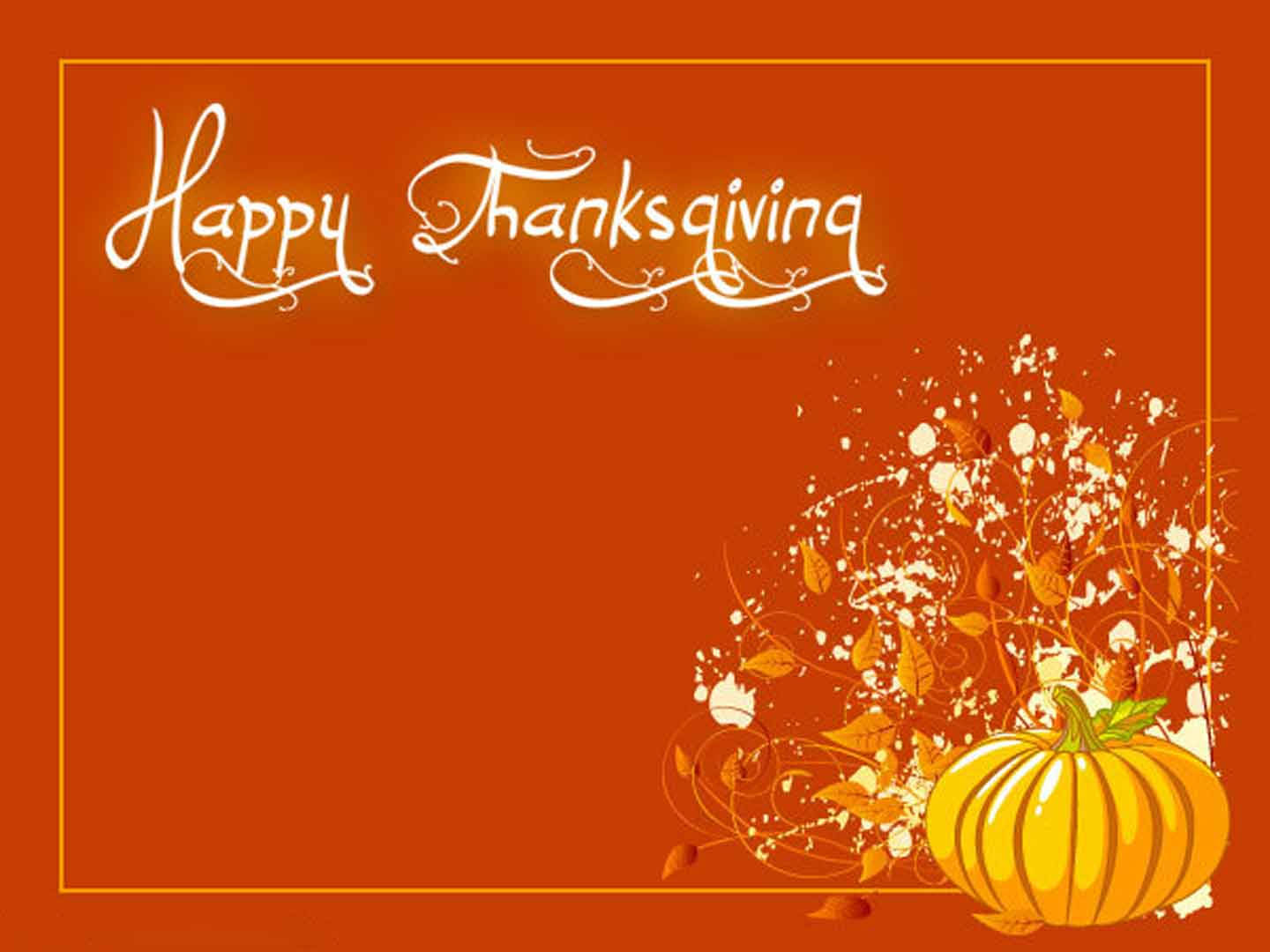 Thanksgiving Greetings With Glowing Pumpkin Wallpaper