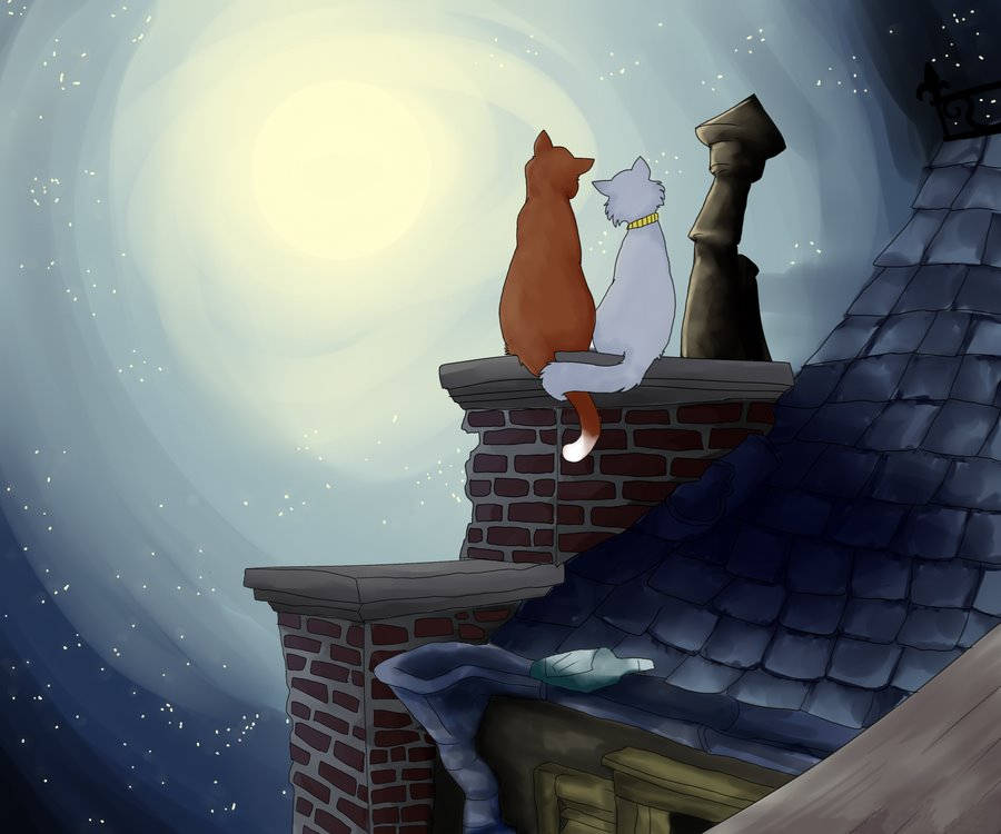 The Aristocats Roof Scene Wallpaper