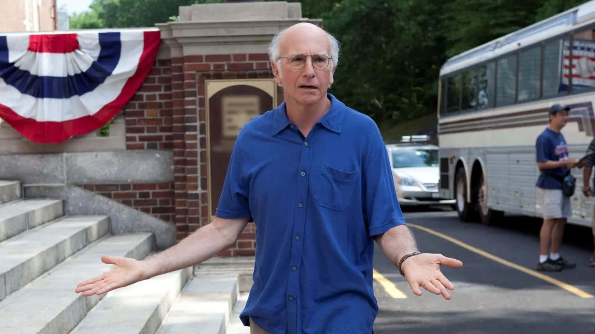 The Brilliant Larry David, Perfectly Portrayed By Himself Wallpaper