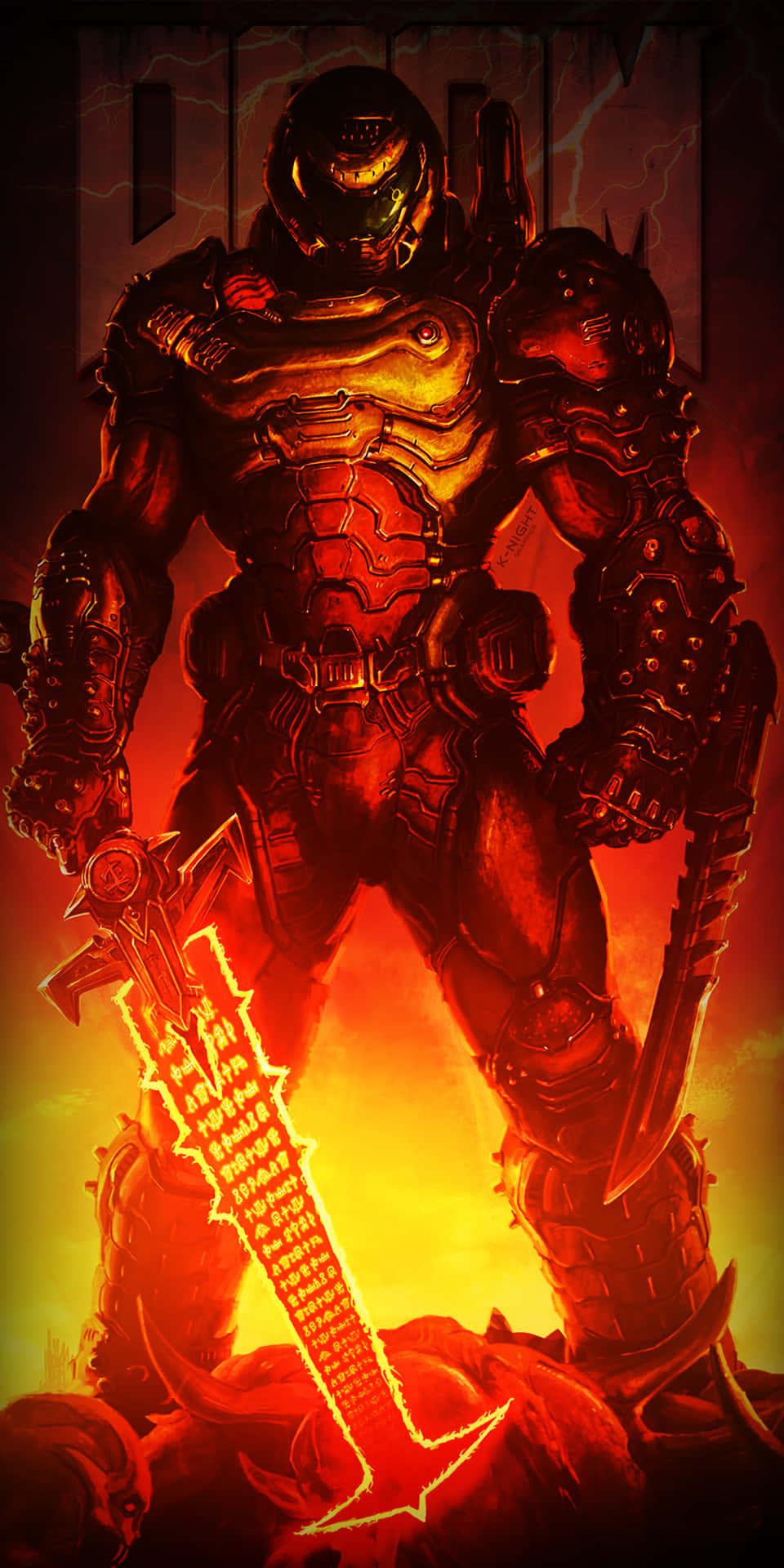 The Doom Slayer Rises Wallpaper