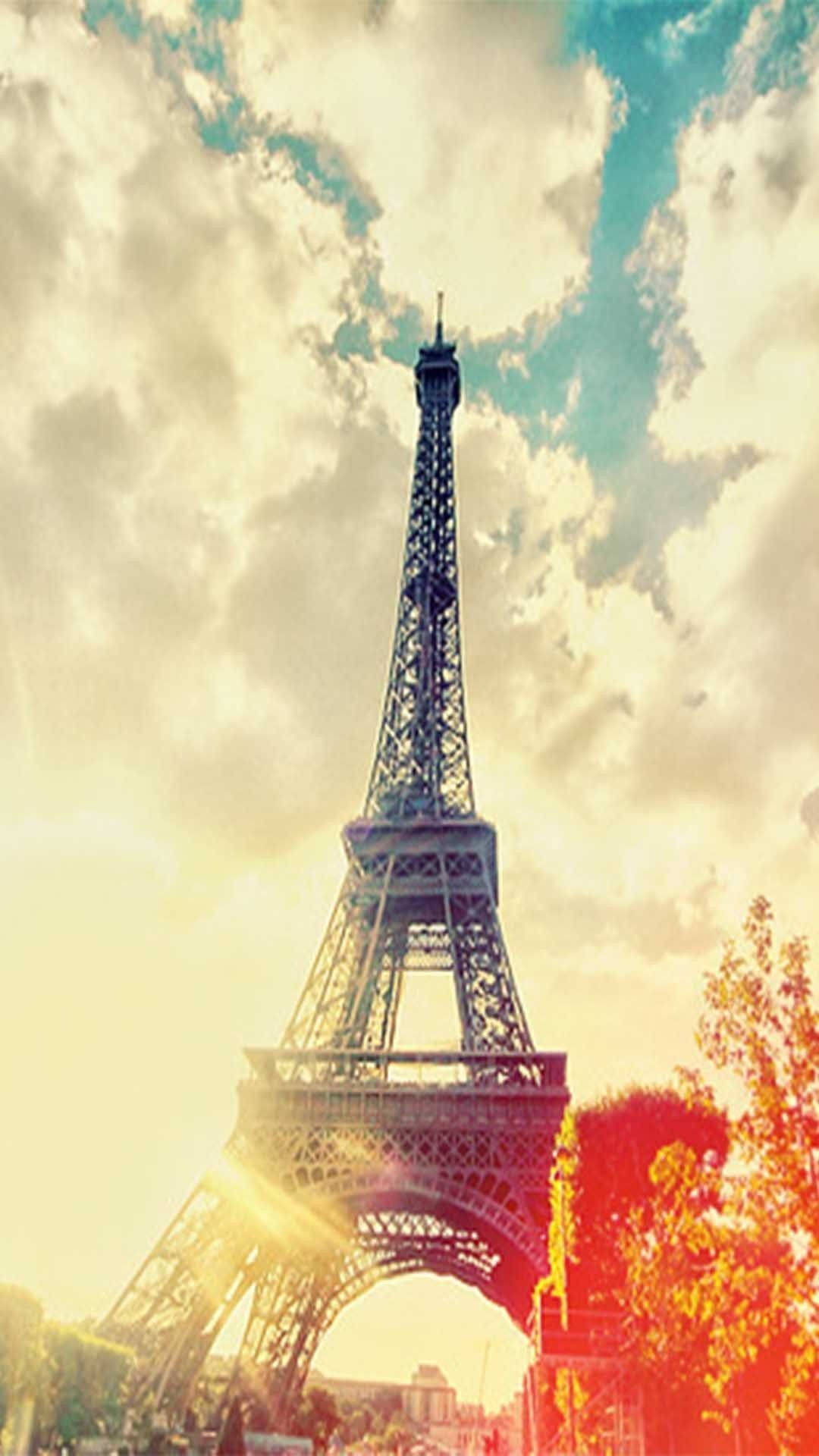The Eiffel Tower Standing Tall In Paris Wallpaper