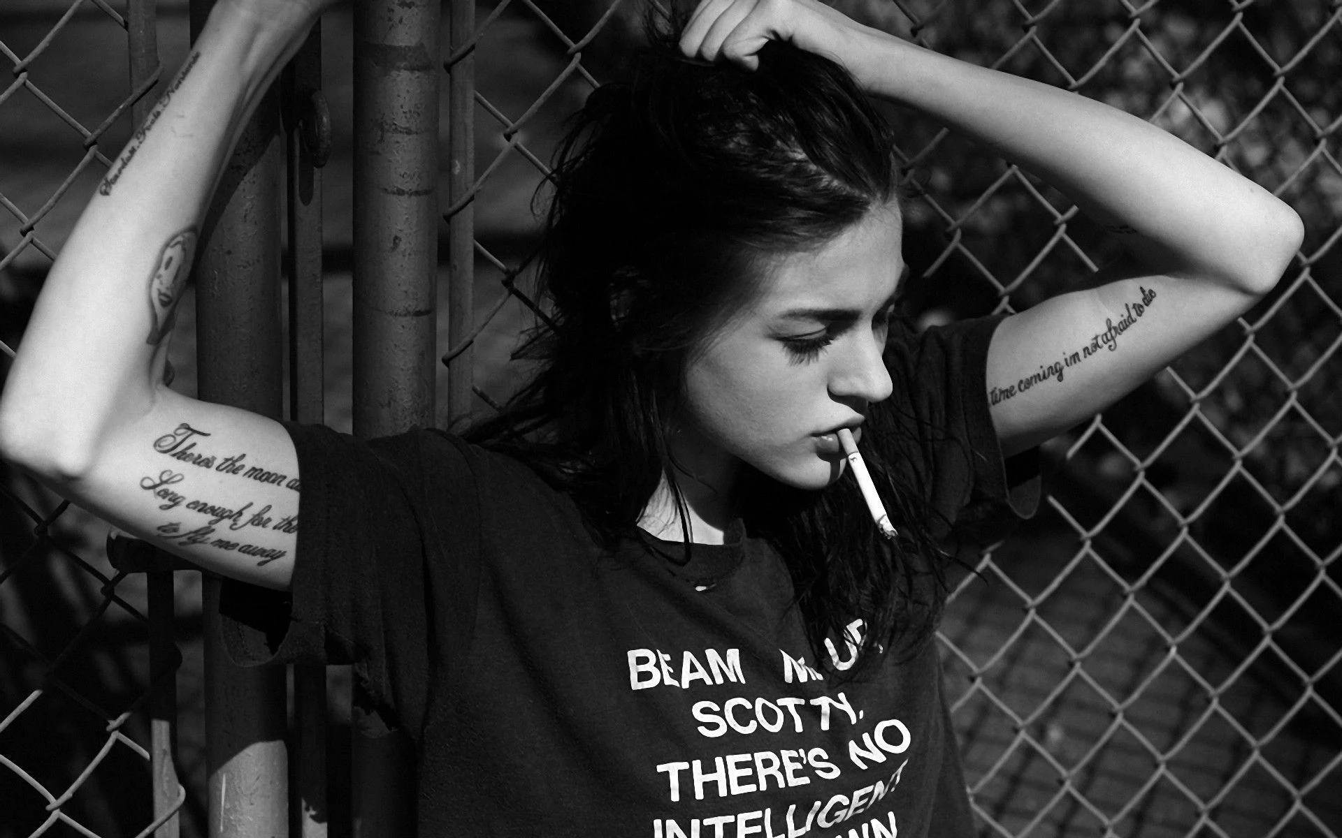 bad girl smoking  Puffing On A Cigarette  Wallpaper | WallpapersOK
