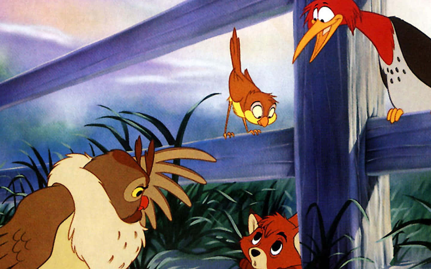 The Fox And The Hound - A Tale Of Unlikely Friendship Wallpaper