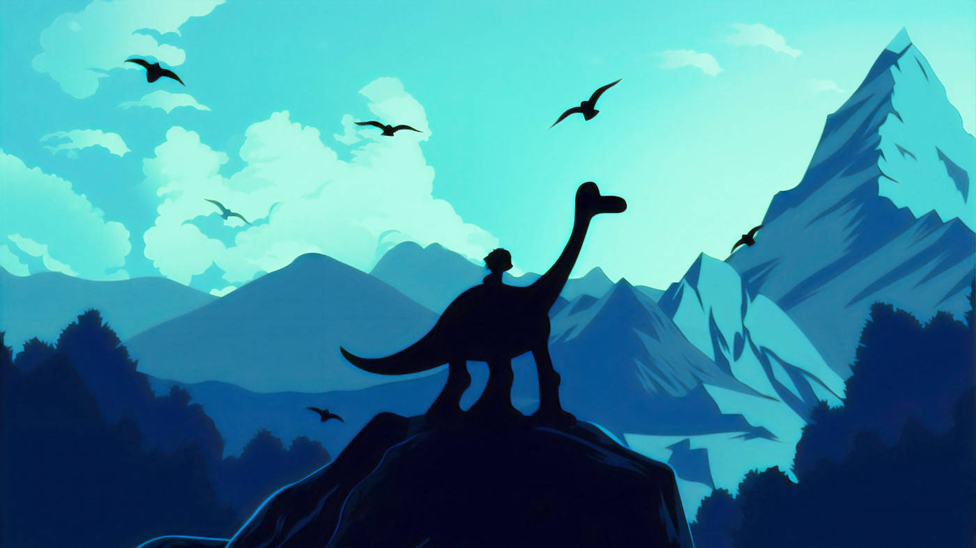 The Good Dinosaur Simple Illustration Art Wallpaper