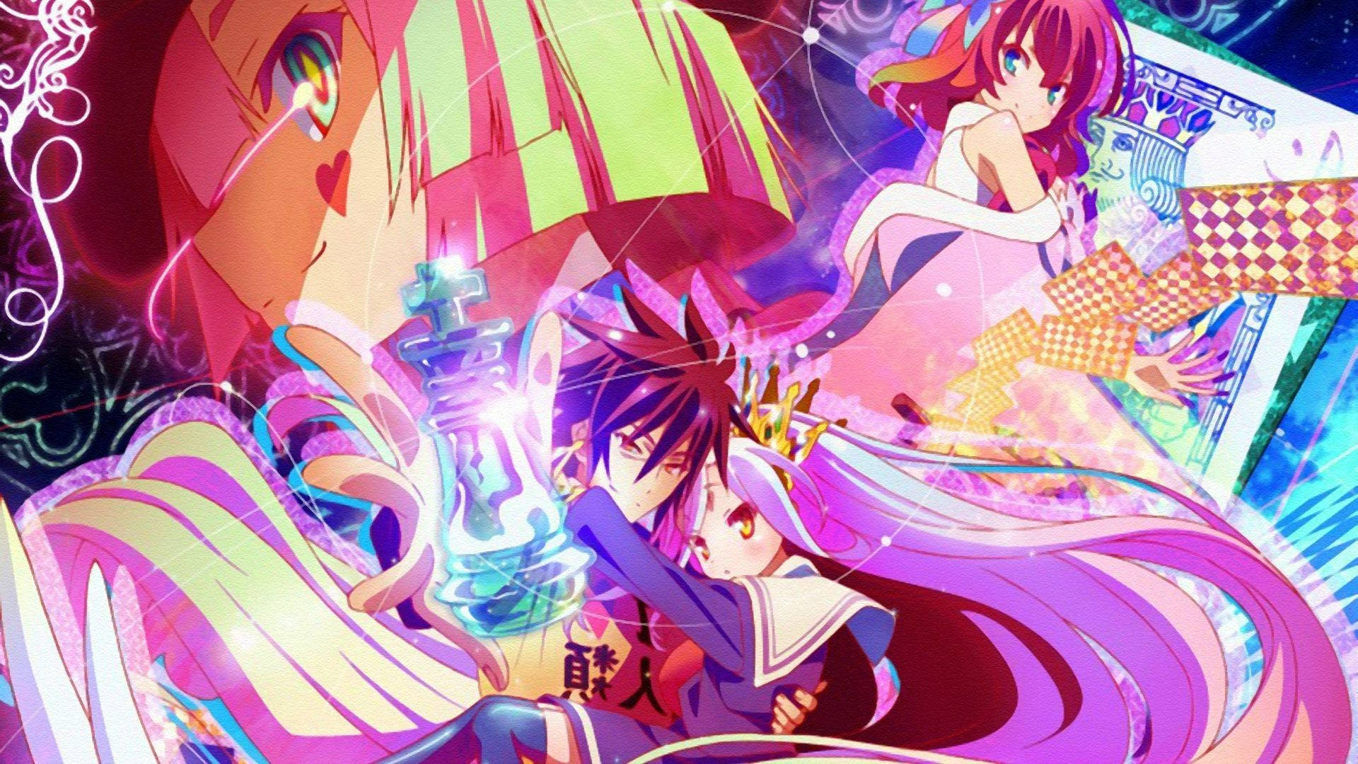 “the Invincible Duo, Gamemaster And Empty Jester, Sora And Shiro Of No Game No Life!” Wallpaper