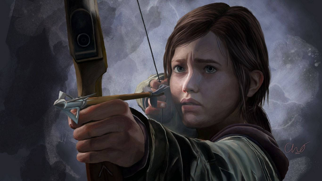 The Last Of Us Ellie With Bow And Arrow Wallpaper