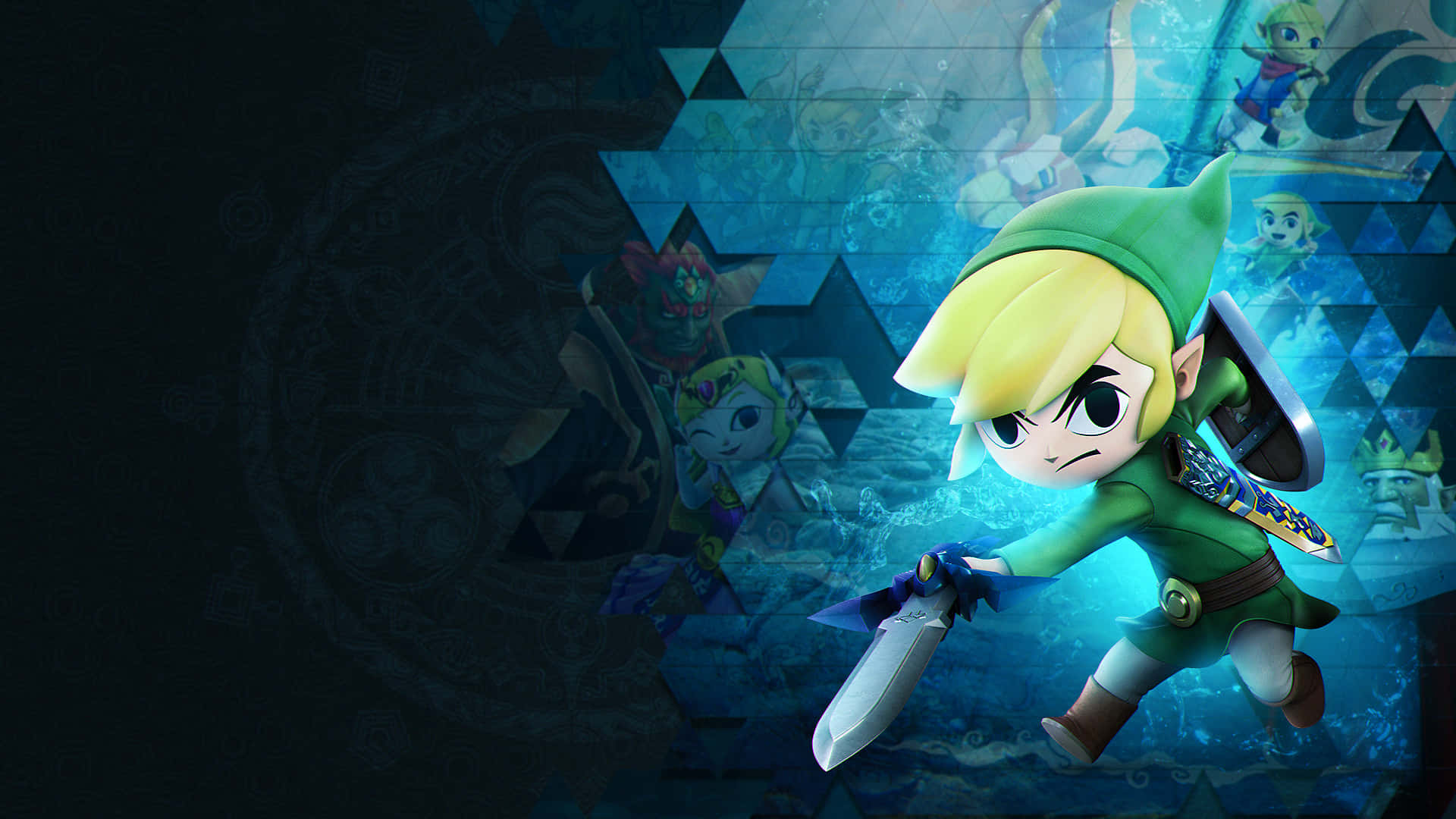 The Legend Of Zelda Poster With Toon Link Wallpaper