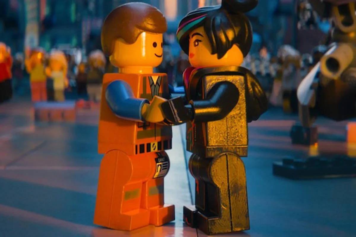 The Lego Movie Loving Protagonists Wallpaper