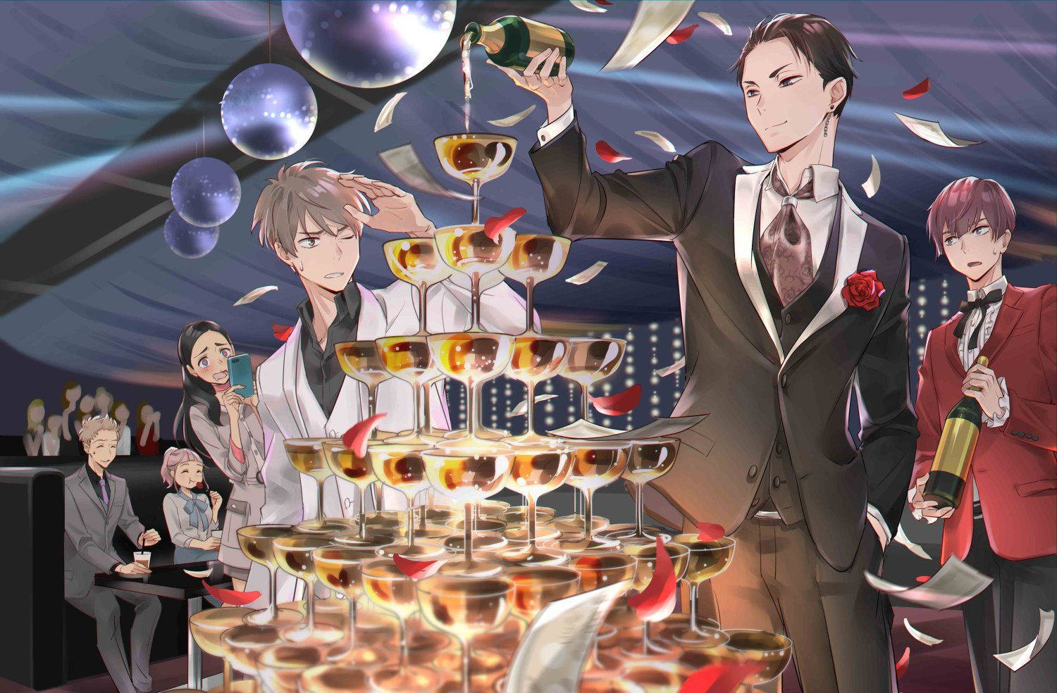 The Millionaire Detective Luxurious Celebration Wallpaper