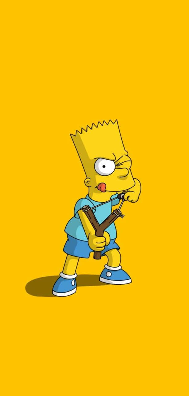 The Simpsons Character Is Holding A Guitar Wallpaper