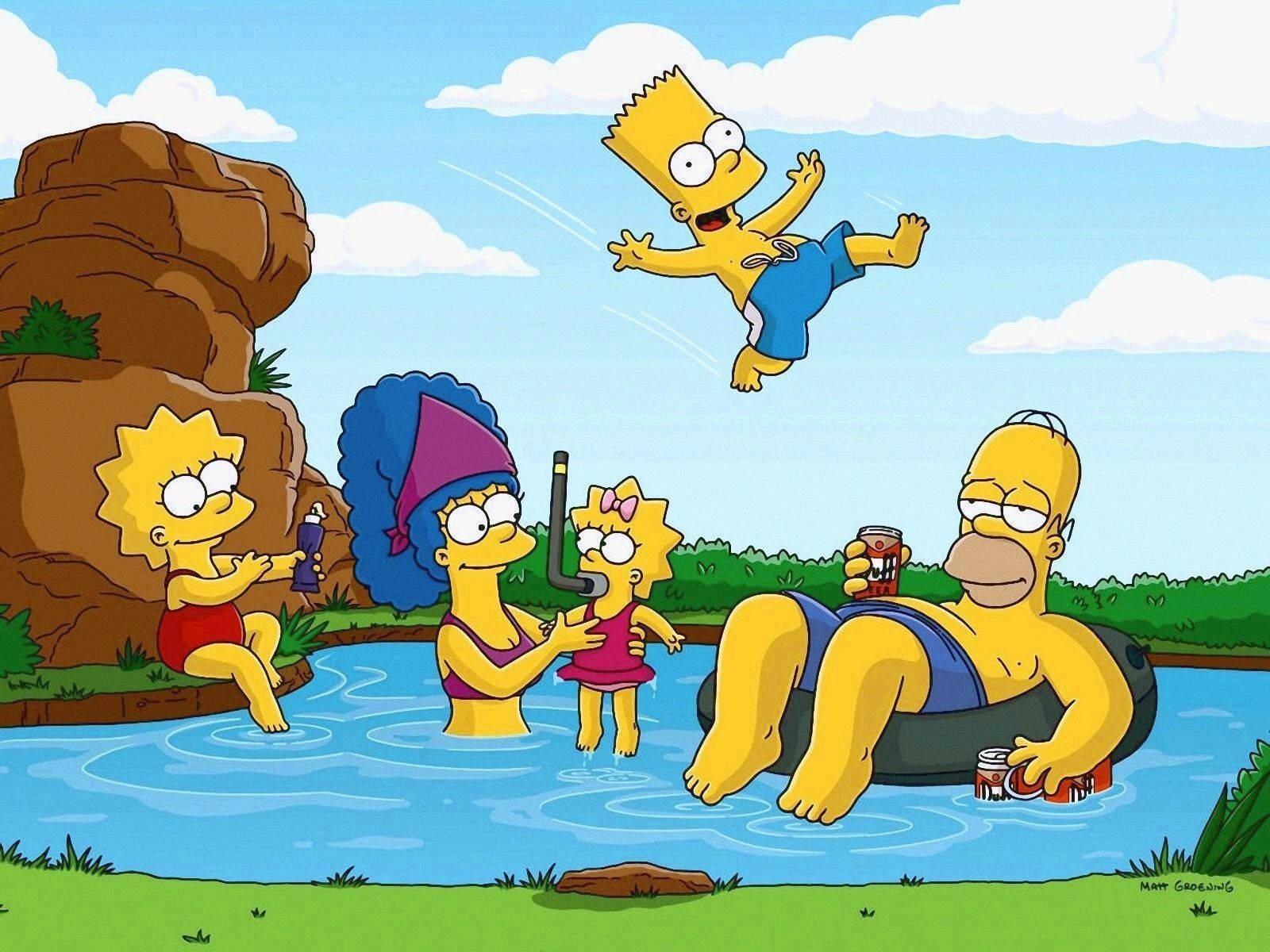 The Simpsons Summer Holiday Wallpaper