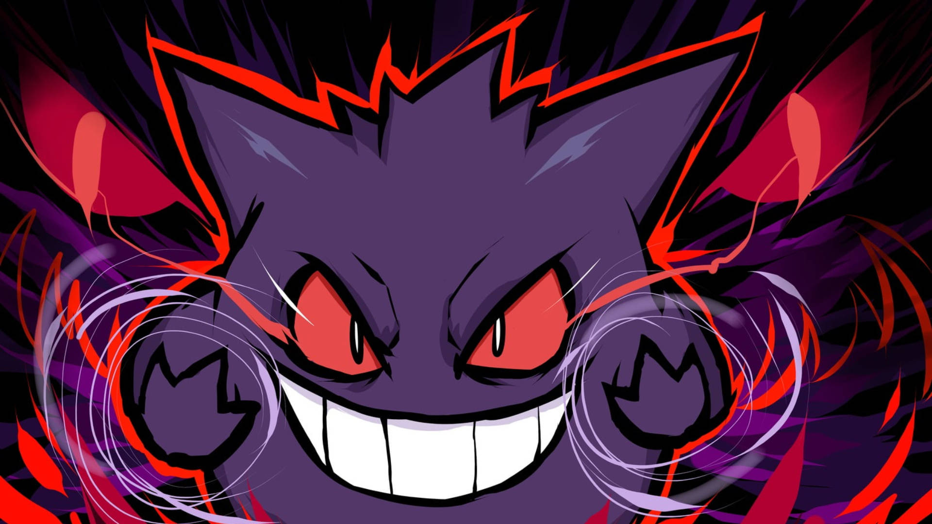 The Sinister Gengar Looms Closely! Wallpaper