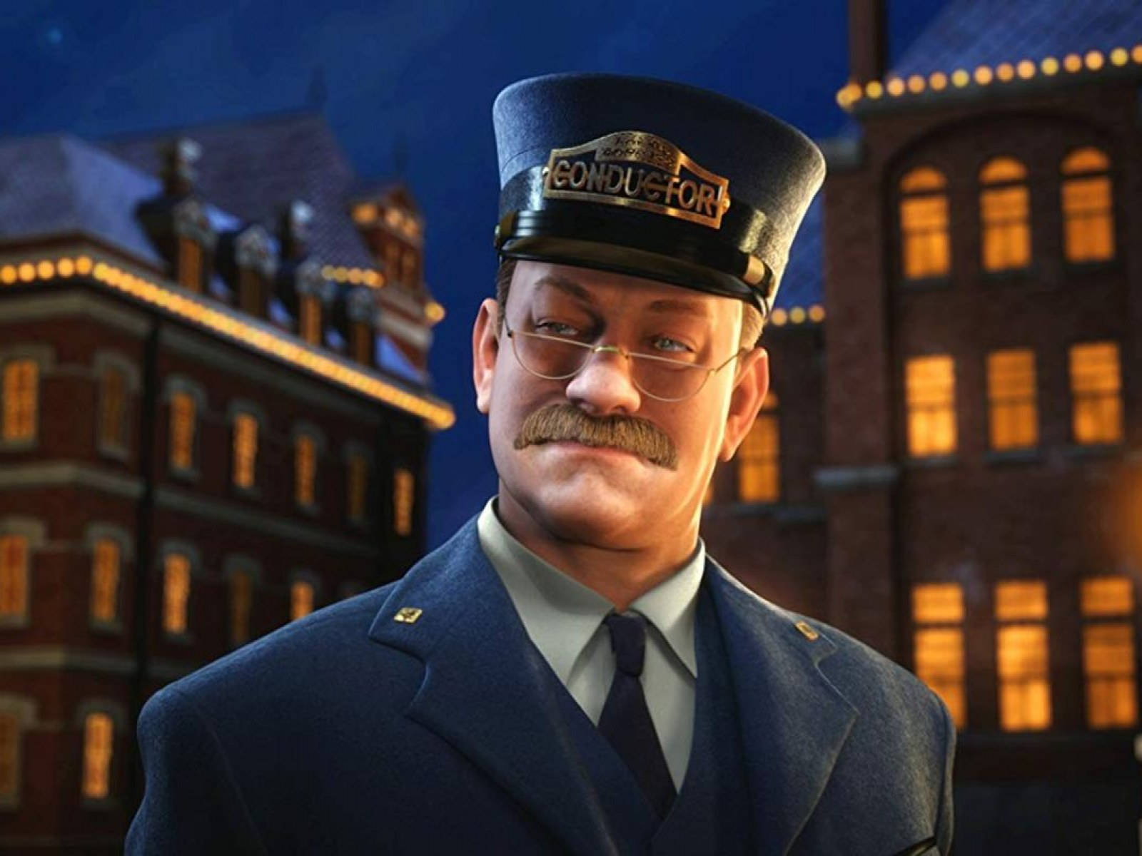 The Smiling Guard At The Polar Express Wallpaper