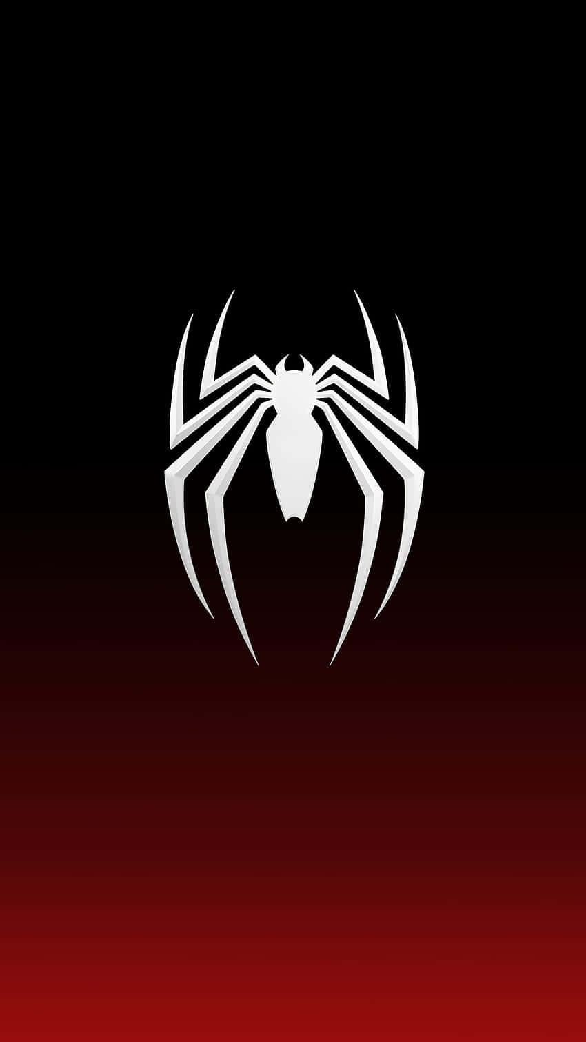 The Spider-man Logo On A Red Background Wallpaper