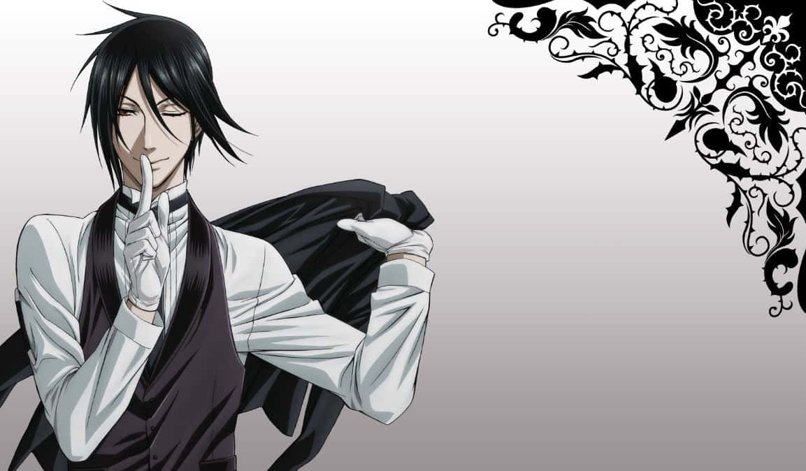 The Stunning Sebastian Michaelis Effortlessly Emanating Charm And Elegance Wallpaper