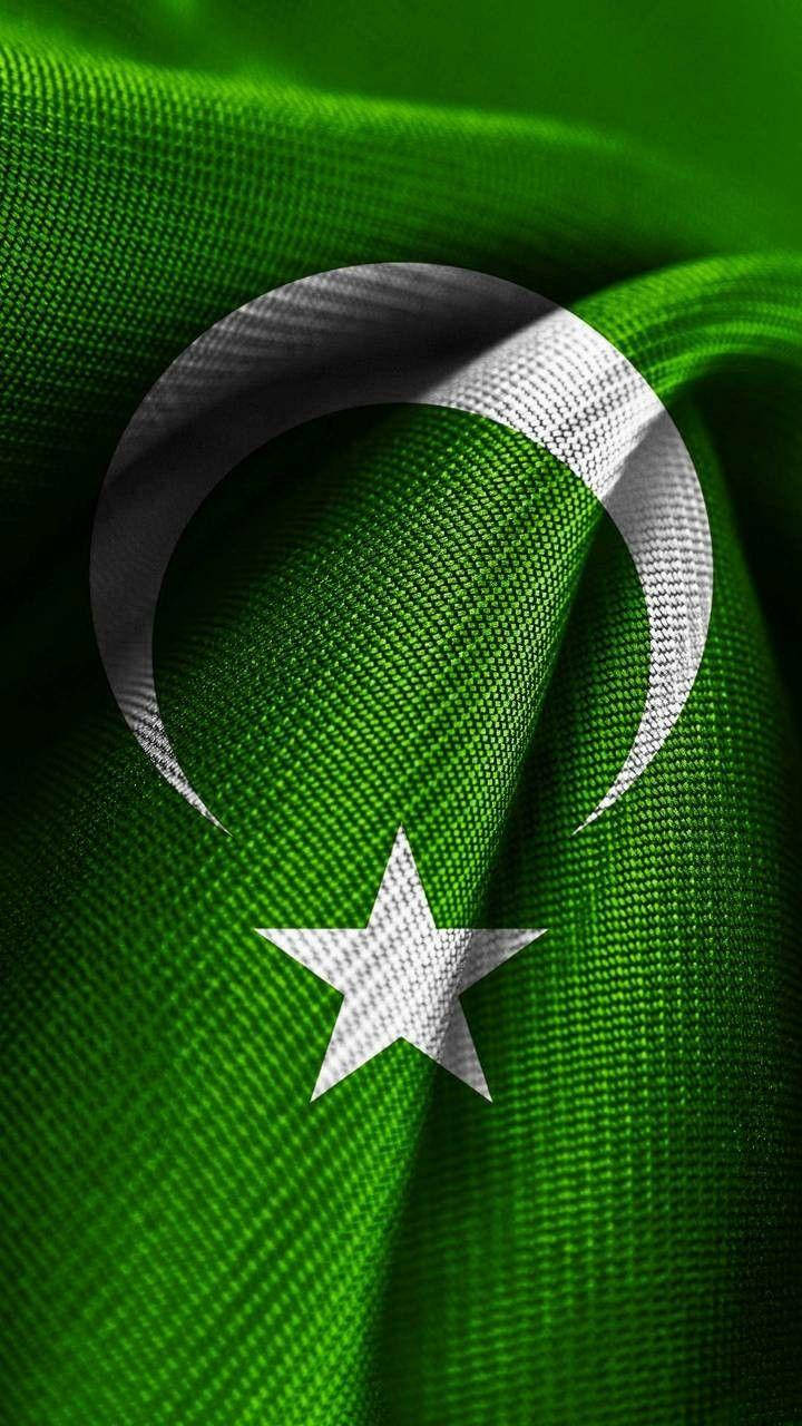 The Vibrant Green Flag Of Pakistan Wallpaper