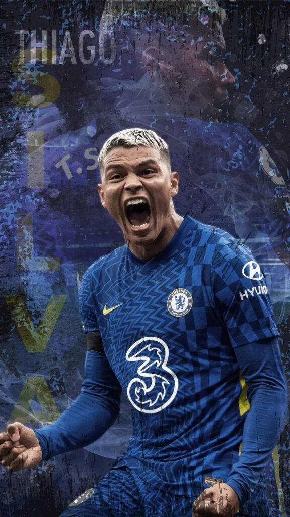 Thiago Silva Roaring Ditial Art Wallpaper