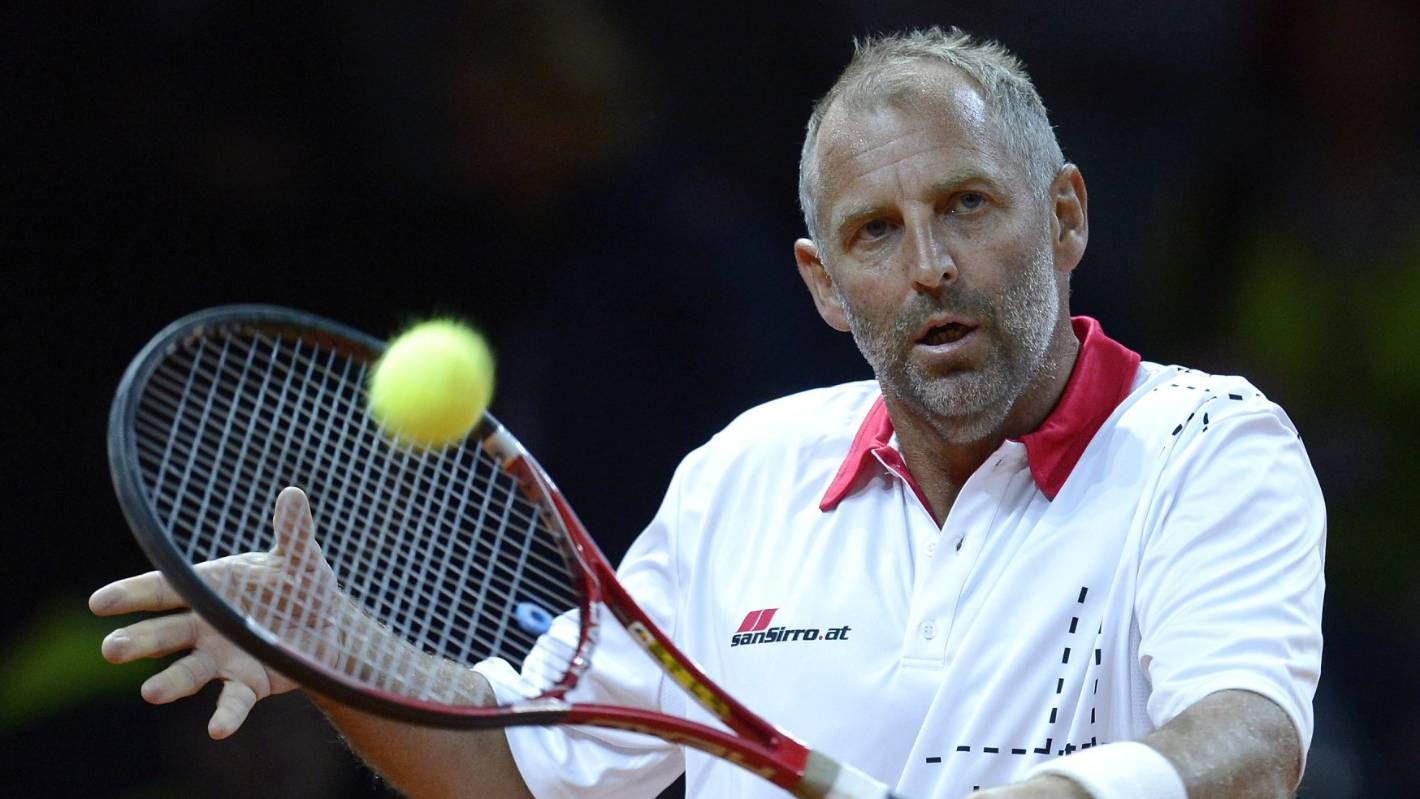 Thomas Muster Hitting Ball During Game Wallpaper