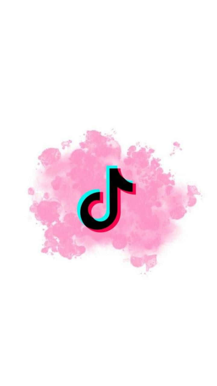 Tiktok Logo Pink Abstract Wallpaper