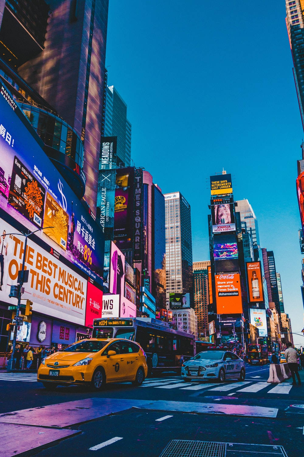 Times Square Clear Sky Wallpaper