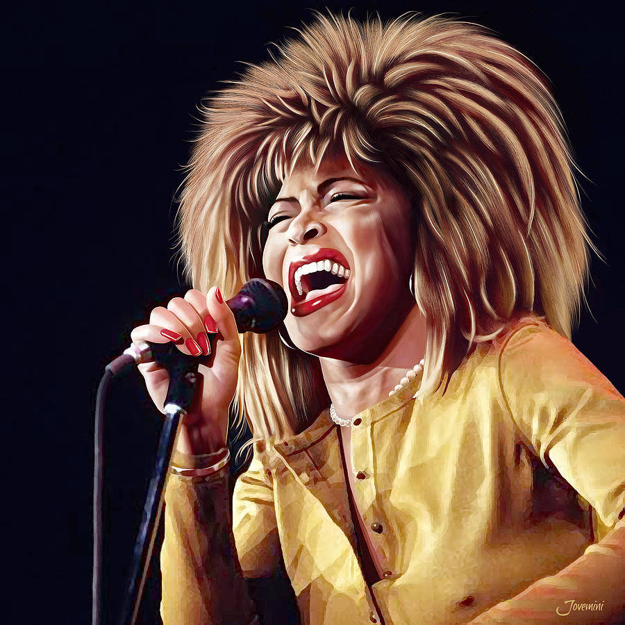 Tina Turner Portrait Digital Art Painting Wallpaper