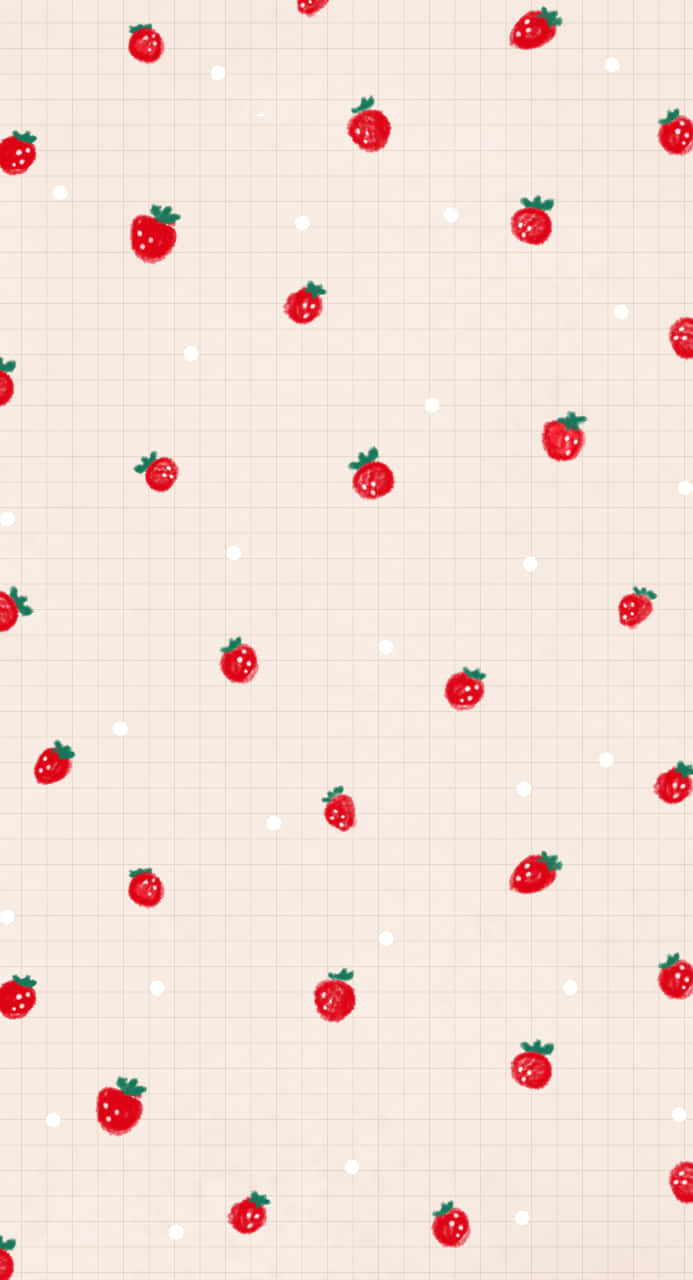 Tiny Pastel Strawberry Wallpaper