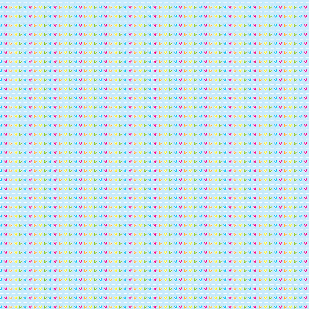 Tiny Rainbow Heart Pattern Wallpaper