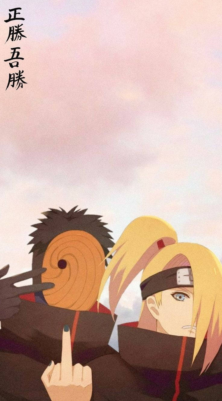 Tobi Naruto Deidara Middle Finger Wallpaper