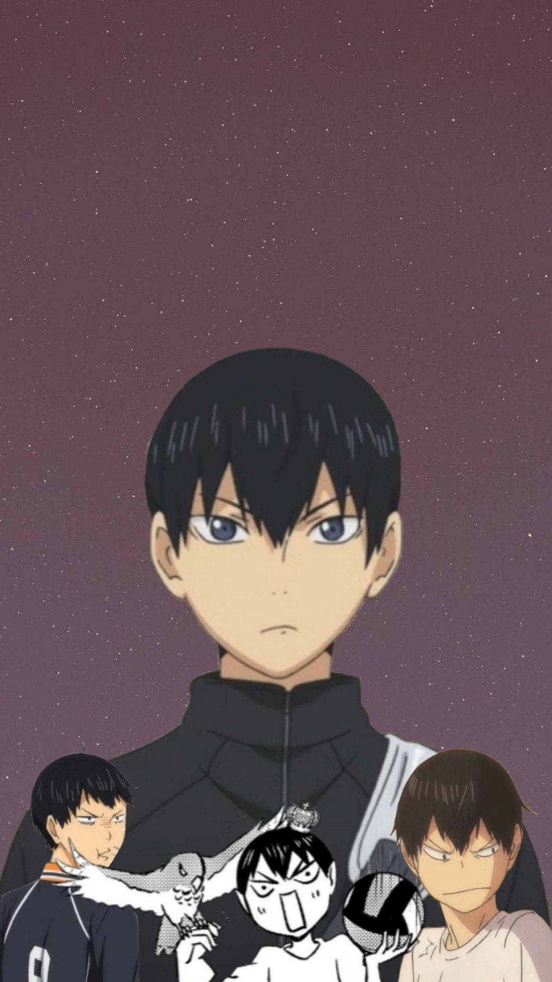 Tobio Kageyama Meme Face Collage Wallpaper