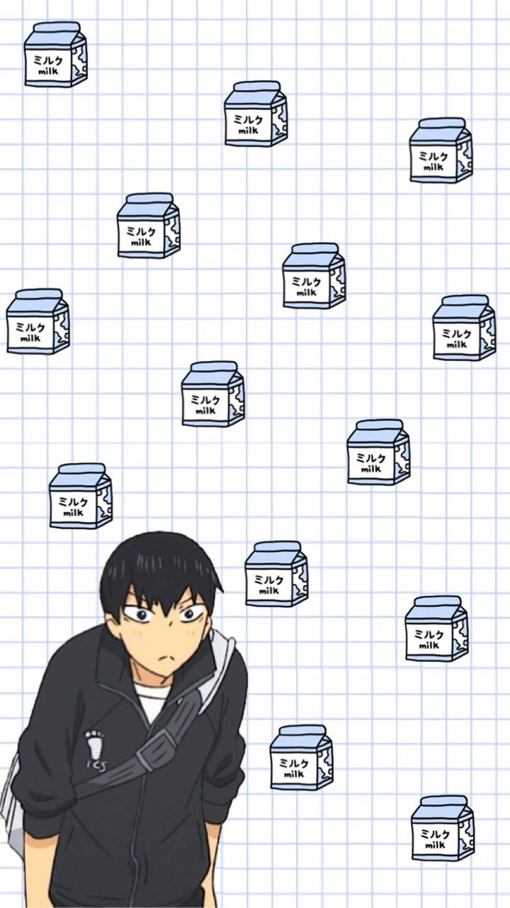 Tobio Kageyama Milk Boxes Wallpaper