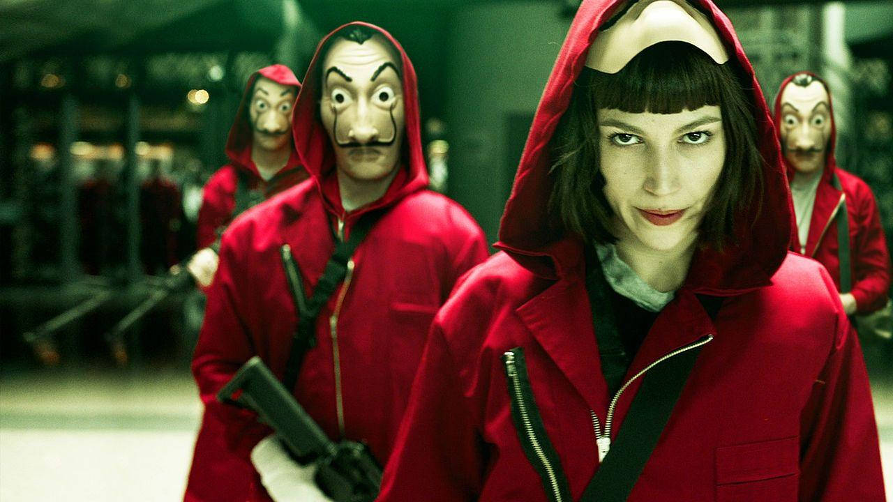 Tokyo Wearing Money Heist Mask Wallpaper