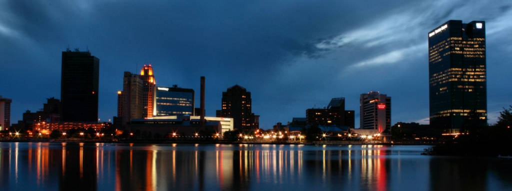 Toledo Skyline At Night Wallpaper