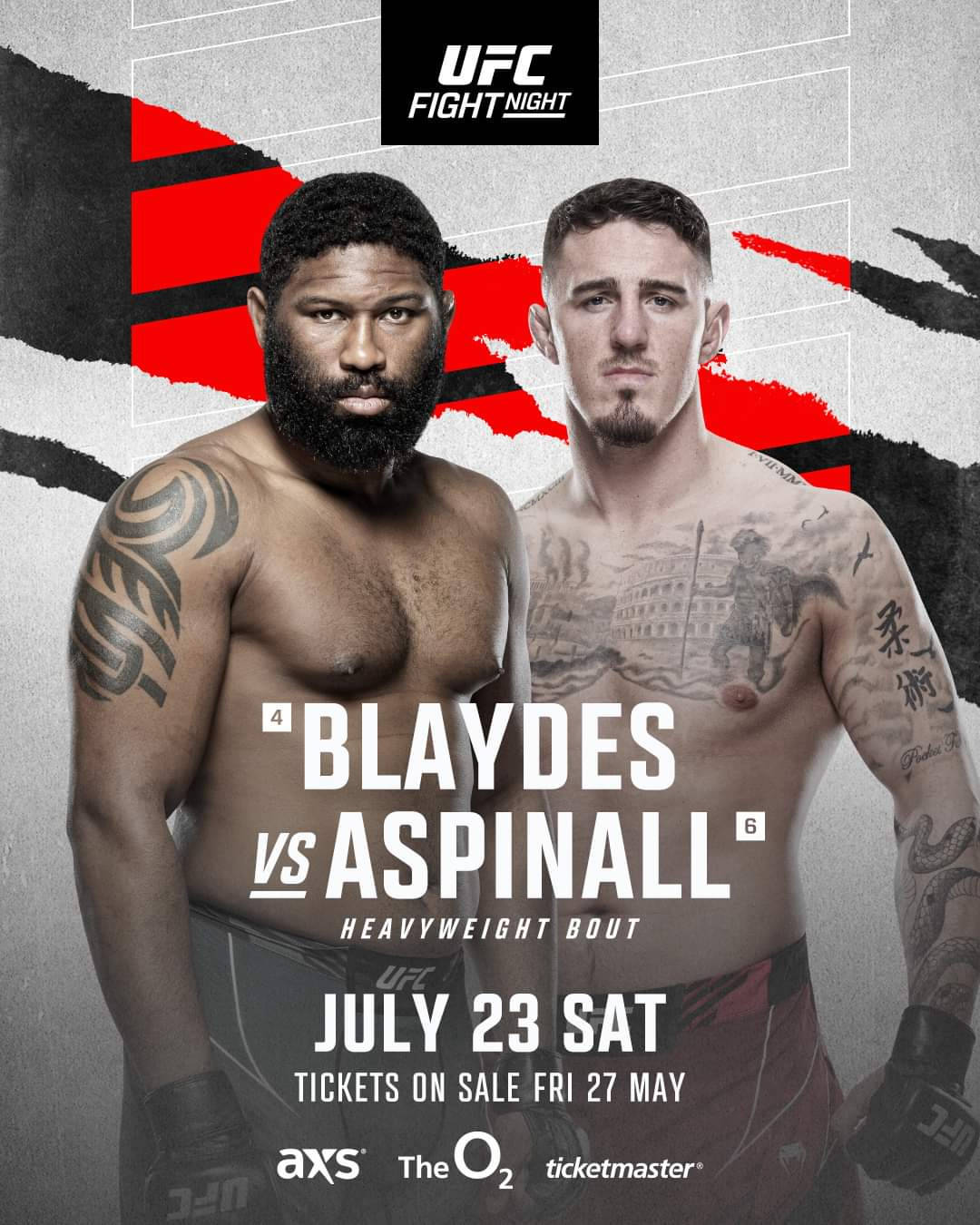 Tom Aspinall Vs Curtis Blaydes Poster Wallpaper