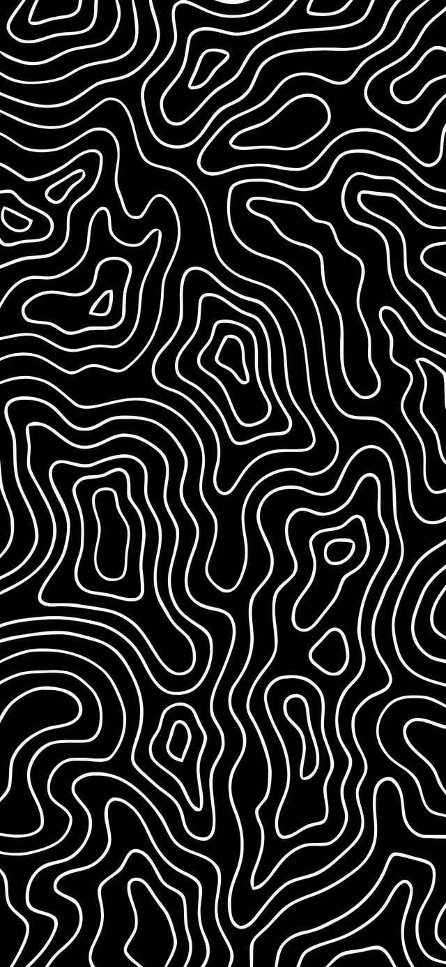 Topographic Black Trippy Wallpaper