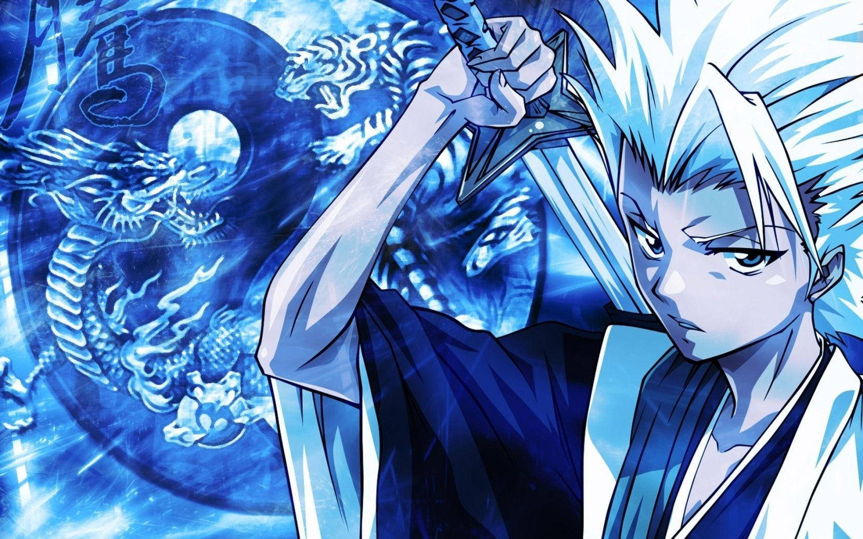 Toshiro Hitsugaya Anime Blue Wallpaper