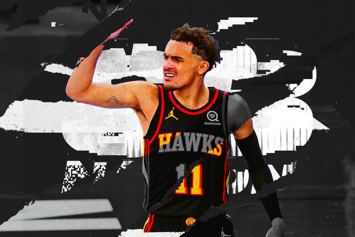 Trae Young Stylish Black Art Wallpaper