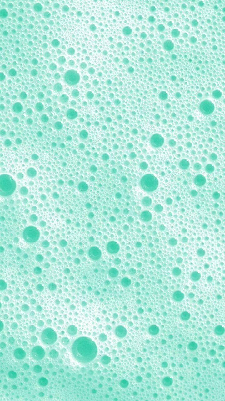 Tranquil Mint Green Bubbles Wallpaper