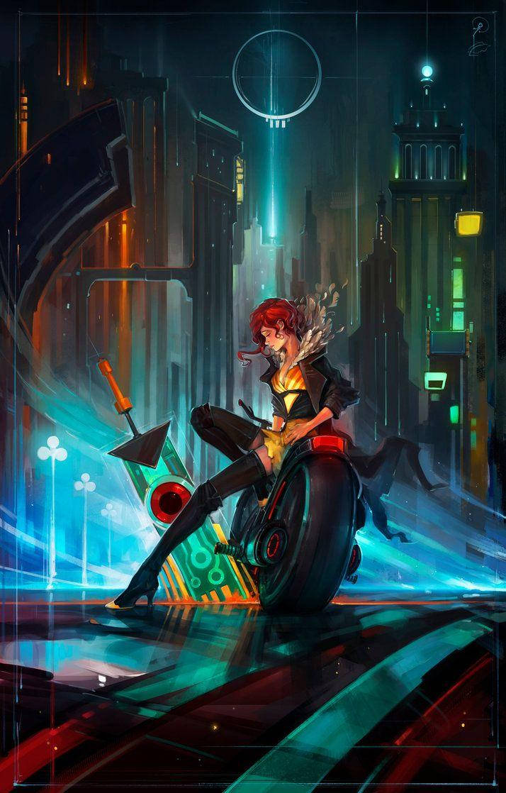 Transistor Girl Game Phone Wallpaper