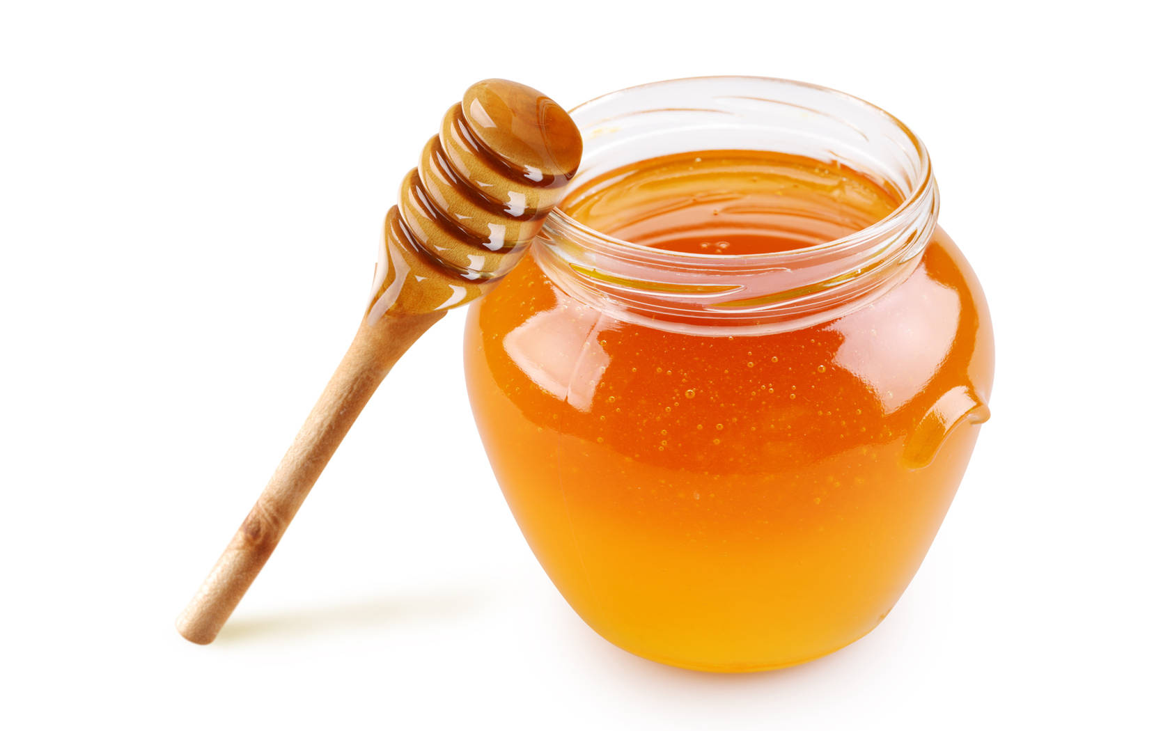 Transparent Jar Of Raw Honey Wallpaper