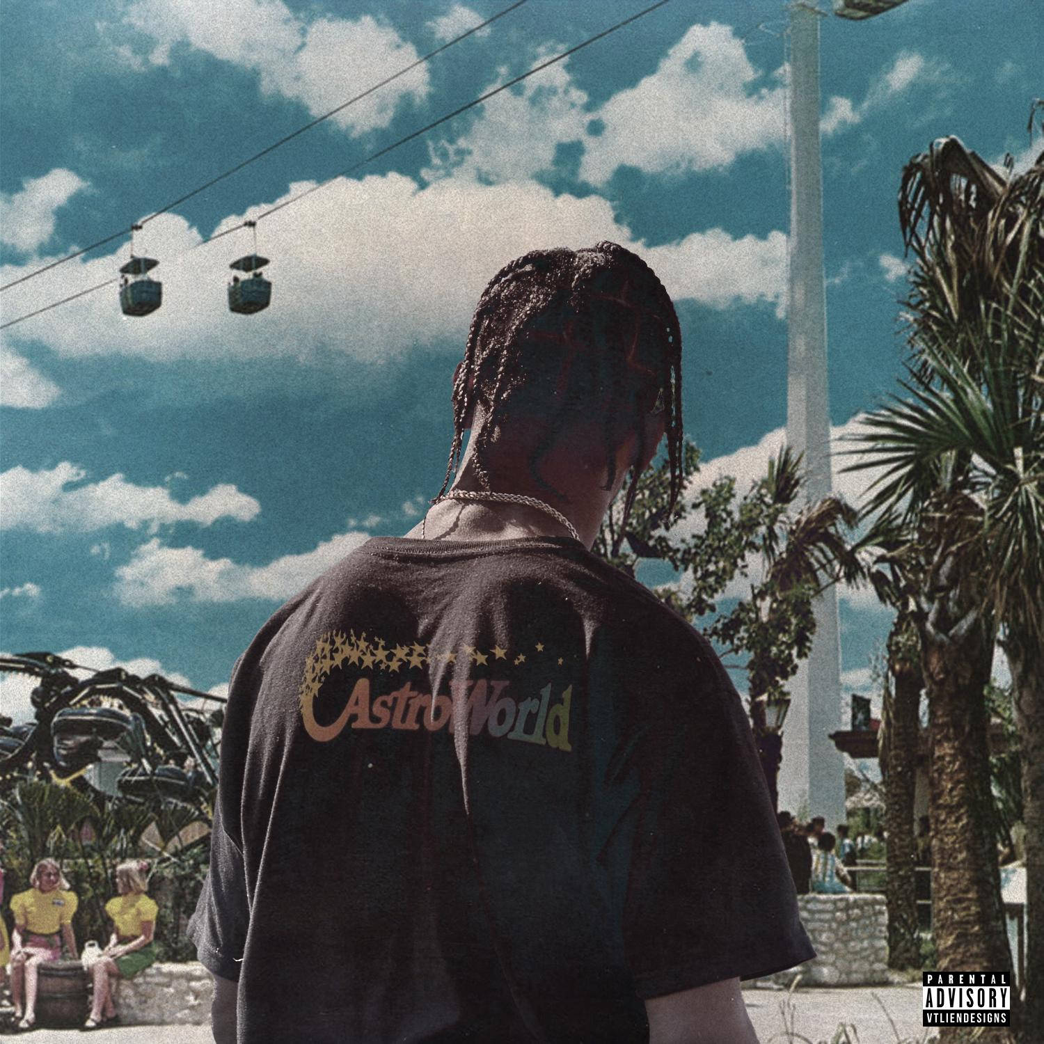 Travis Scott Astroworld Black Shirt Cable Cars Wallpaper