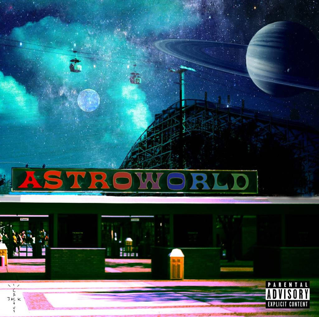 Travis Scott Astroworld Galactic Theme Park Wallpaper