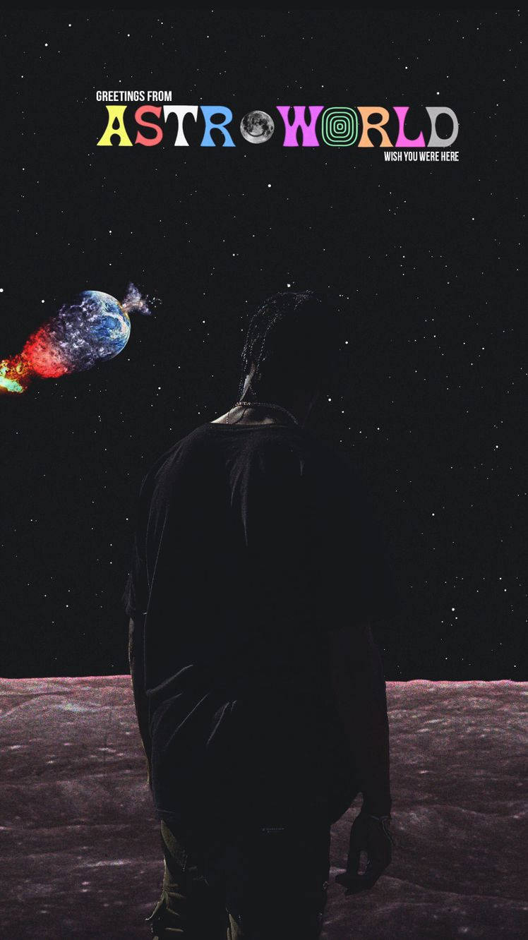 Travis Scott Astroworld With Apocalypse Background Wallpaper