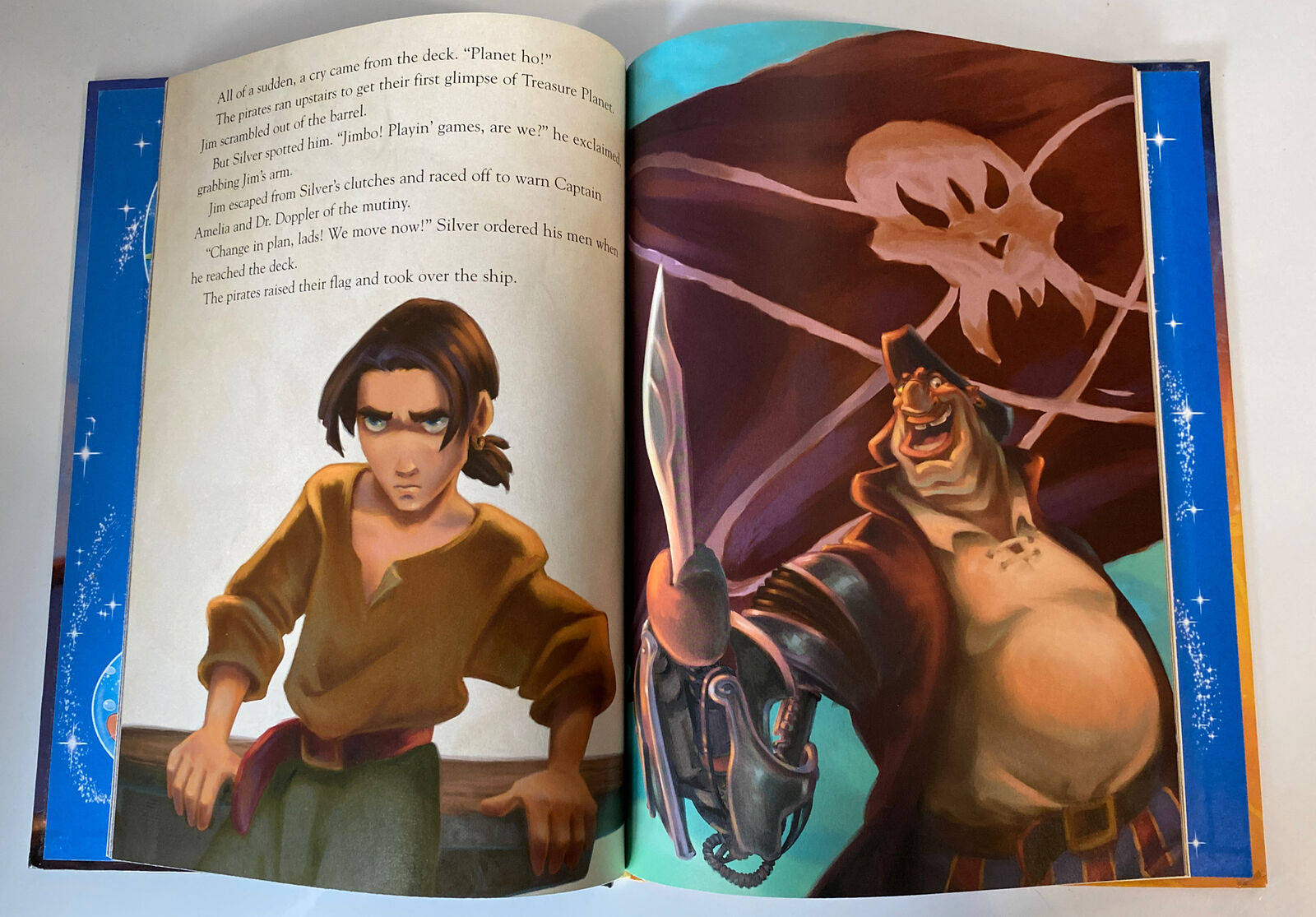 Treasure Planet Jim Hawkins John Silver Storybook Wallpaper