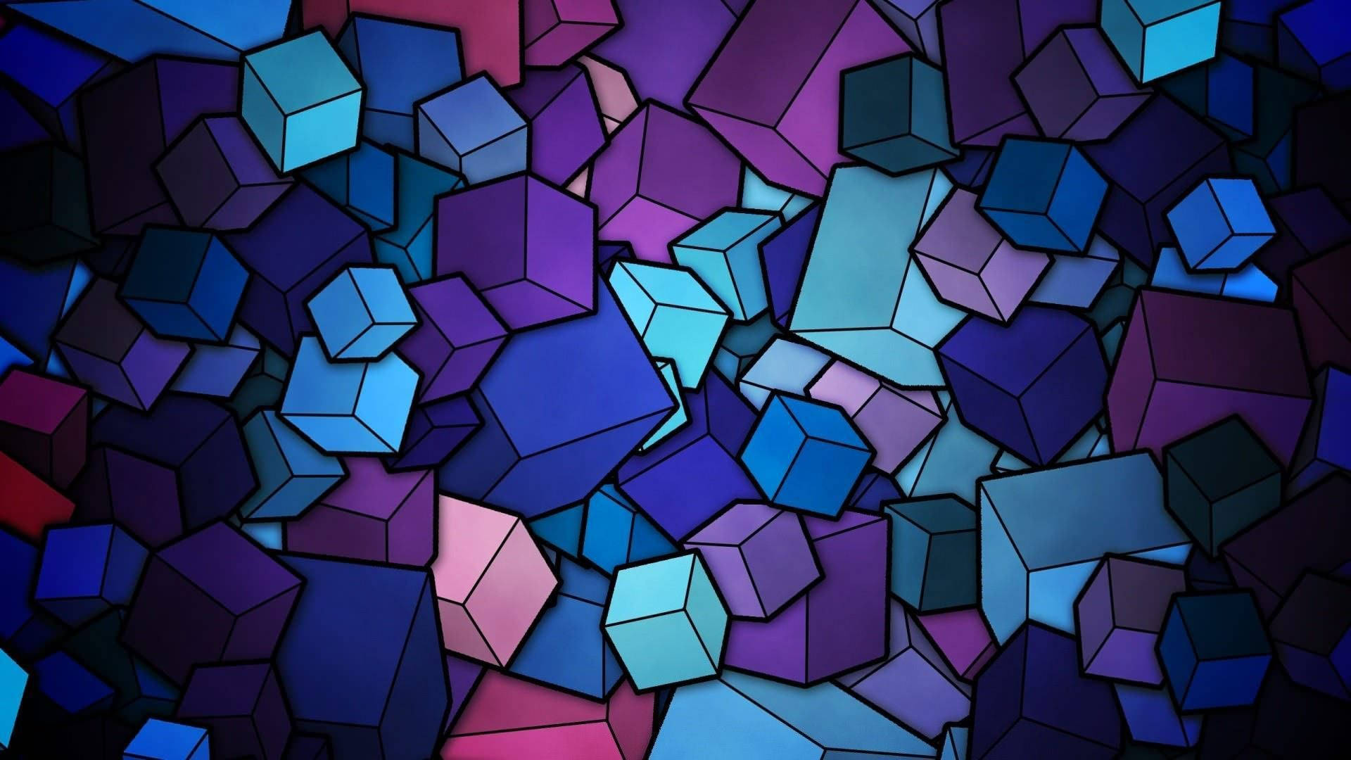 Trending Colorful 3d Vector Cubes Wallpaper