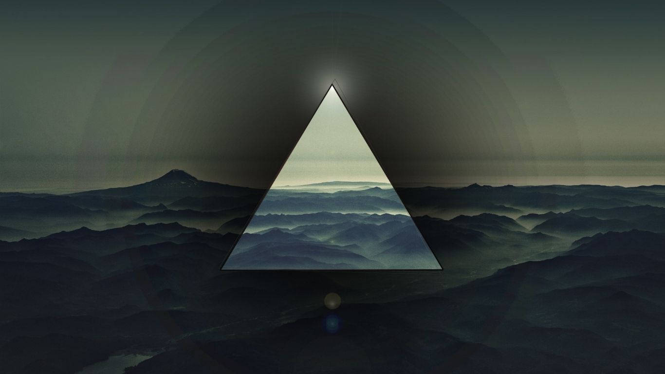 Triangle Mountains Polyscape Art Wallpaper