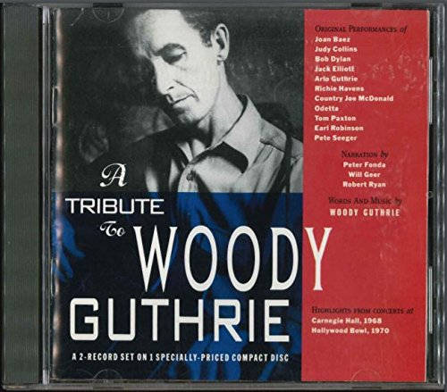 Tribute Record Album Cover Depicting Music Icon Woody Guthrie Wallpaper