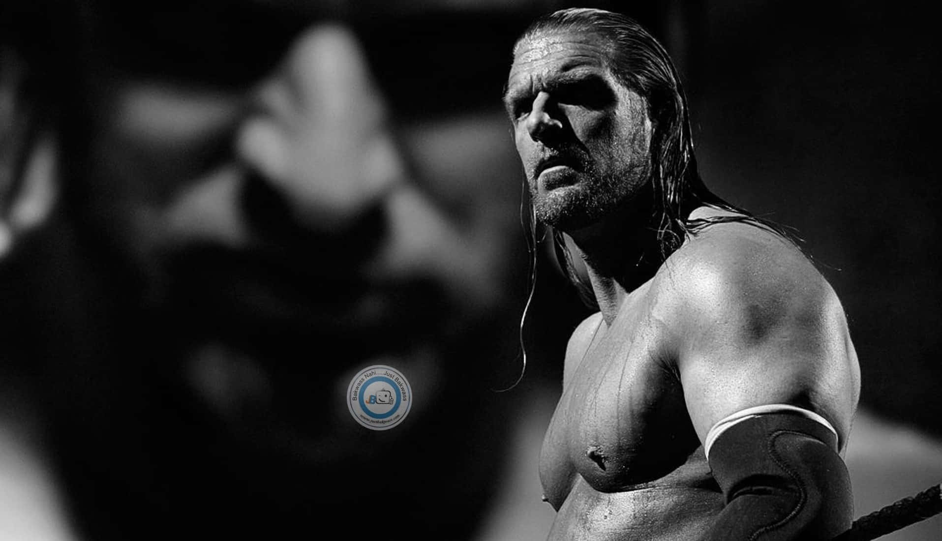 Triple H Black And White Poster Wallpaper