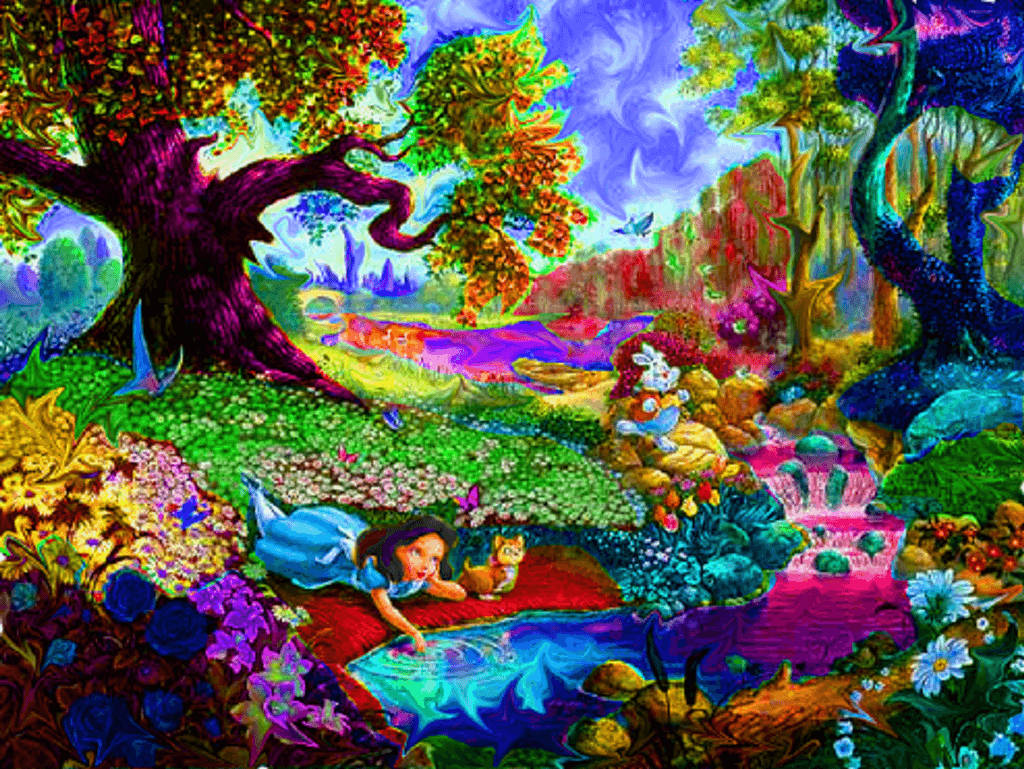 Trippy Alice In Wonderland Wallpaper