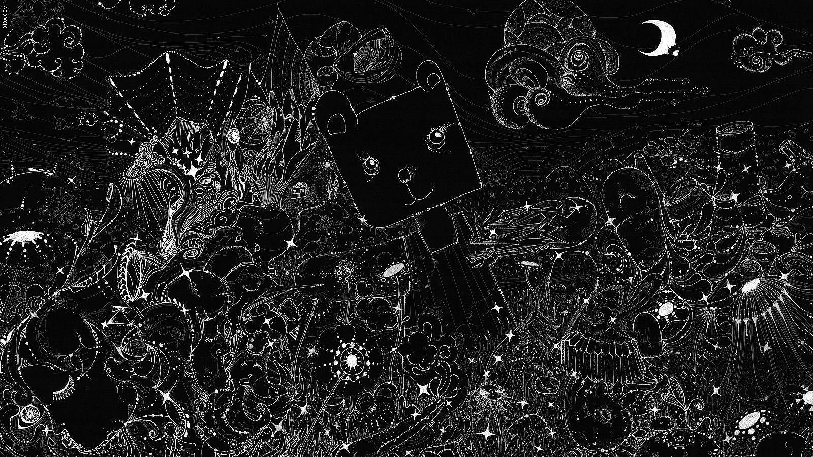 Trippy Dark Doodles Wallpaper