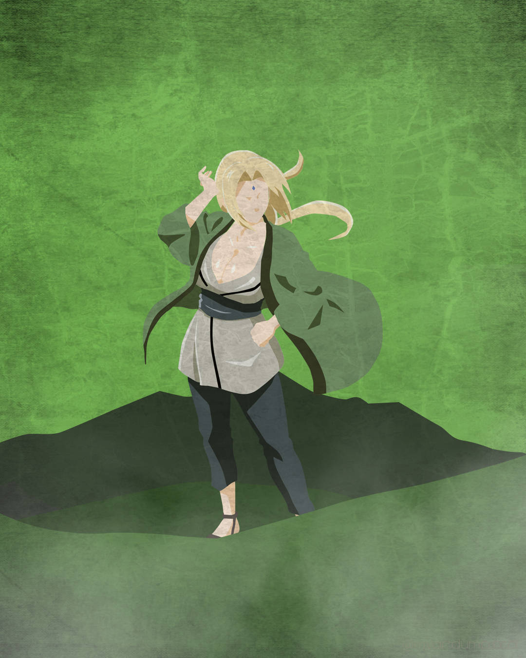 Tsunade Minimalist Fanart Wallpaper